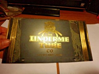 5 By 9 " Brass/copper Name Plate Linderme Tube Co.  Cleveland Ohio