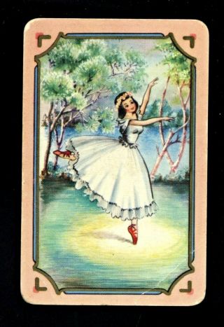 Listed Swap Card Coles Blank Back Young Ballet Dancer Dancing On Toes En Pointe