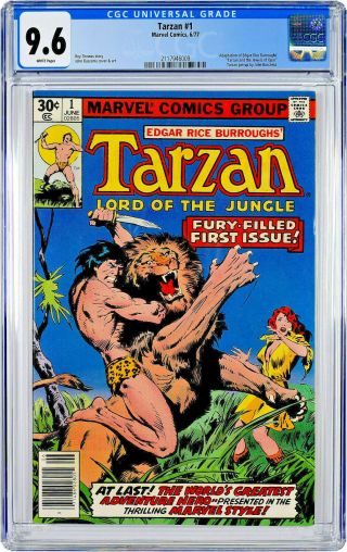 Tarzan 1 [cgc 9.  6] Marvel 1977 Nm,
