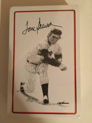 1977 Cubic/ Landsman One (1) Tom Seaver Ny Mets Playing Card - And Rare - Shea