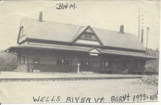 B.  & M.  Railroad Station,  Wells River,  Vermont,  Burned Aug.  1973