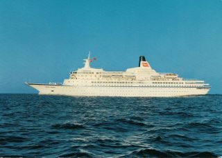 1976 Norway Cruise Ship Royal Viking Star Sky Or Sea Postcard -
