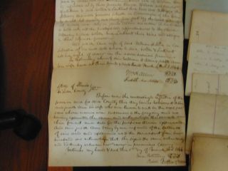 Old Paper Documents From The Mid 1800s