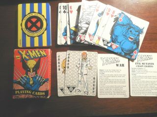 Vintage Marvel X - Men Playing Cards 1993 - Wolverine Cyclops X Men