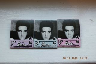 Three Vintage Matchbook " Elvis Presley " 3 Different Colors