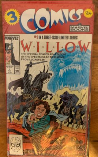 Vintage Marvel’s Willow Comic Books 1 - 3 Nip (1988)