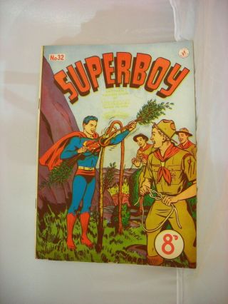 Rare Issue 32 Of An Early Australian Superboy Comic