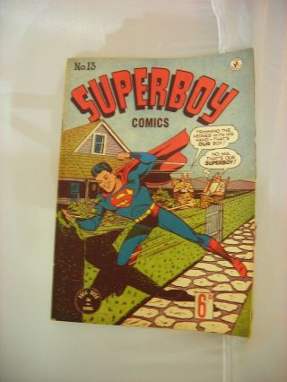 Rare Issue 13 Of An Early Australian Superboy Comic