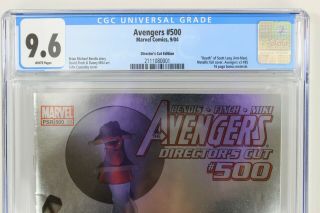 AVENGERS 500 Director ' s Cut Edition Holofoil CGC Grade 9.  6 Marvel Comics 2004 2