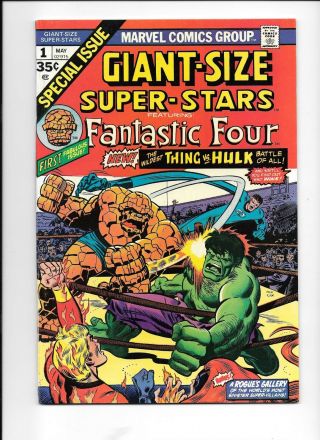 Giant - Size - Stars Featuring Fantastic Four 1 May 1974 Thing Vs The Hulk