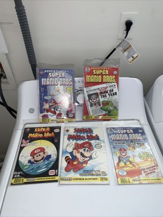 5 Mario Bros.  - Valiant Comics - Mario 3 Cover No 1 And 4 More Comics