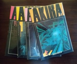 Akira Vol.  1,  Nos.  1 - 4,  Epic Comics 1988,  First Printing,  Bagged,  Very Good Cond