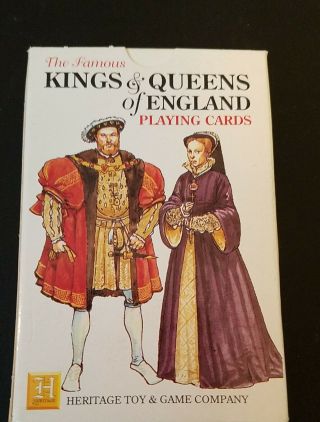 The Famous Kings And Queens Of England Playing Cards Heritage Playing Cards 1993