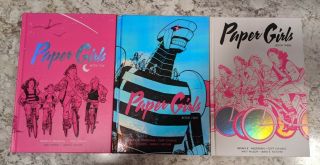 Paper Girls Deluxe Editions By Brian K.  Vaughan,  Cliff Chiang Books 1 - 3 Complete