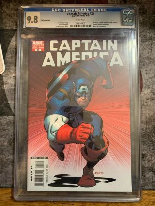 Captain America 25 (apr 2007,  Marvel) Cgc 9.  8 Variant Mcguinness Cover