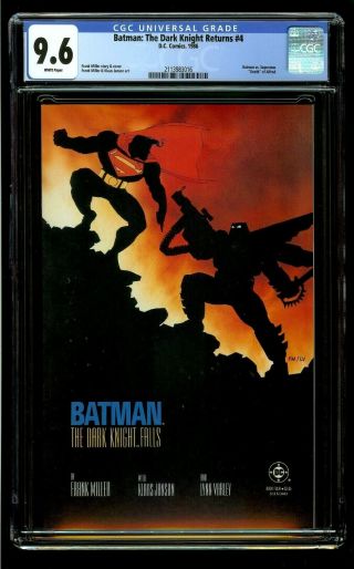 Batman: Dark Knight Returns 4 (1986) Cgc 9.  6 Death Alfred Superman