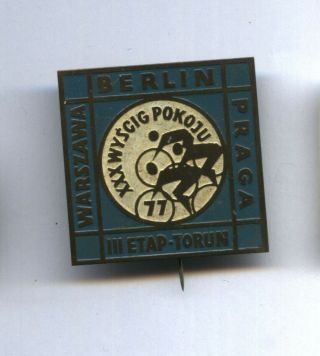Pin Peace Race Cycling Course De La Paix 1977 Etape 3 Berlin Prague Warsaw