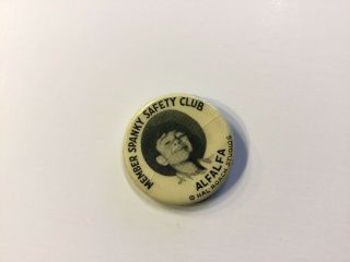 Vintage ￼little Rascals Member Spanky Safery Club Alfalfa Hal Roach Studios Pin
