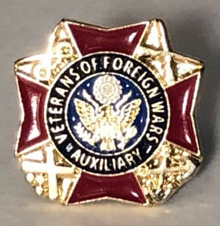 Vfw Veterans Of Foreign Wars Auxiliary Lapel Hat Pin Pinback Military Usa