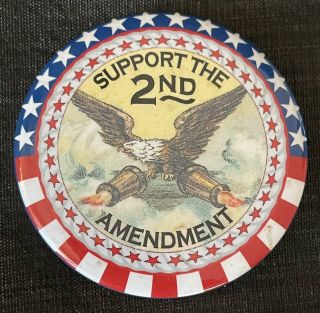 Advertising Support The 2nd Amendment Gun Rights Guardfrog Pinback Button Pin