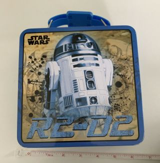 The Tin Box Co,  Star Wars,  R2 - D2,  Tin,  Small Lunchbox With Handle,  Latch Closure 3