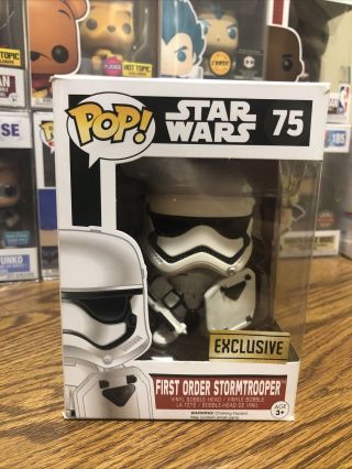 Funko Star Wars Force Awakens:first Order Stormtrooper Box 75 Classic Exclusive