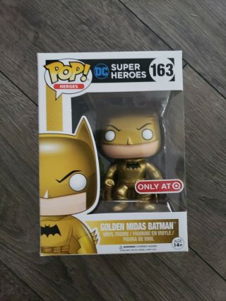 Funko Pop Dc Comics Heroes Golden Midas Batman 163 (target Exclusive)