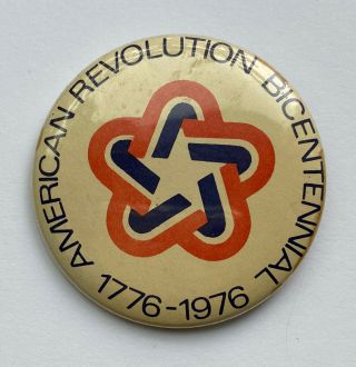 American Revolution Bicentennial Button Vintage Pin 1776 - 1976 Usa United States