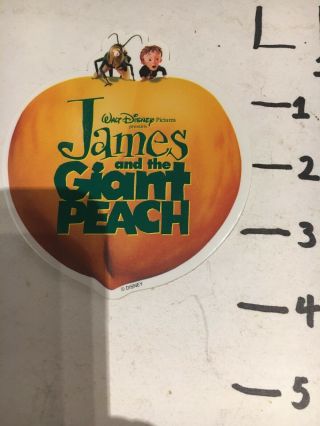James And The Giant Peach Movie Walt Disney Promo Button Pin Video Release Promo