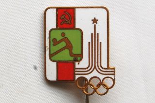 Russian Ussr Olympic Games Moscow 1980 Badge Pin Grade No 22