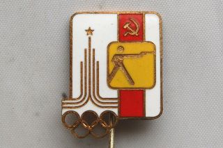 Russian Ussr Olympic Games Moscow 1980 Badge Pin Grade No 10