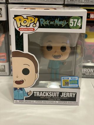 Sdcc 2019 Funko Pop Rick And Morty Tracksuit Jerry 574 Le