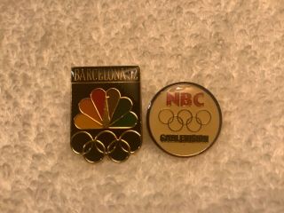 1992 (92) Barcelona Olympics - Nbc Logo,  Nbc Cablevision Media 2 Pin Set