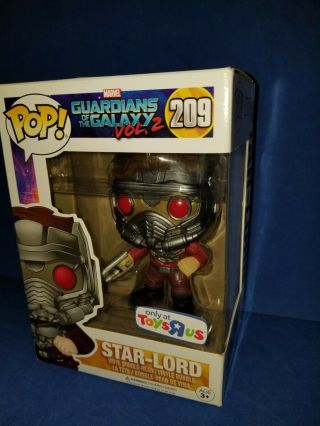 Funko Pop Marvel Guardians Of The Galaxy Vol 2 Star - Lord 209 Toys R Us Exclusive