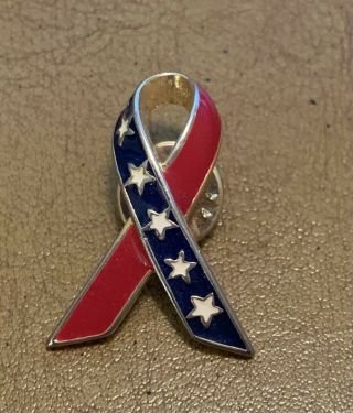 American Flag Ribbon Lapel Hat Pin