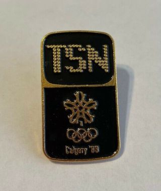 1988 Calgary Winter Olympic Pin Tsn The Sports Network Media Pin (310)