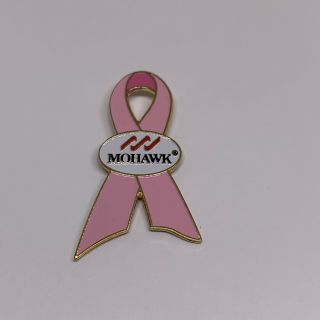 Mohawk Flooring Pink Ribbon Breast Cancer Awareness Pin Lapel Tac Hour.  Zone Inc