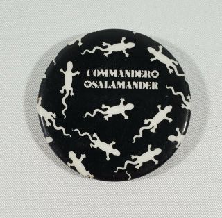 Commander Salamander Vintage Dc Pinback Button Pin 80s Punk As Seen In Ww84