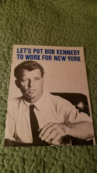 Robert F Kennedy For Us Senator Campaign Flier