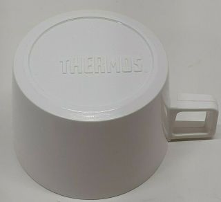 Vtg.  Thermos Replacement Lid / Cup / Cover Plastic White