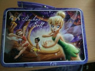 Tinkerbell Secret Wishes Lunch Tin Box Disney Unique Rare Tinker Bell Fairy Rare