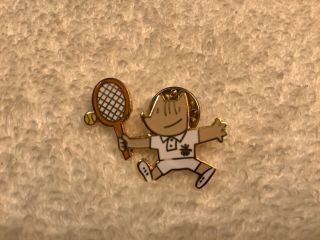 1992 (92) Barcelona Olympics Mascot Cobi Tennis - Pin / Pinback