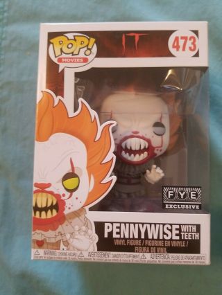 Funko Pop Movies It Pennywise With Teeth Fye Exclusive 473 H021