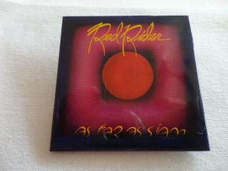 Red Rider " As Far As Siam " Promo Pin Badge Button Guaranteed Authentic Vintage
