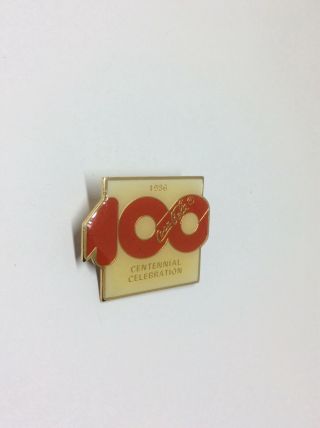 Coca - Cola 100 Centennial Celebration Lapel Coke Anniversary 1986 Pin