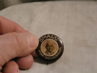 Small For Governor Pin Back Button.