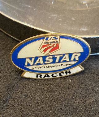 Vintage Usa Olympics - Us Ski Team / Nastar Pin - Racer