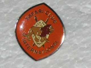 Vintage Safari Club International Pin Pinback Lion