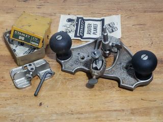 Vintage Stanley No 71 Router Plane & No 271 Plane W/ Box Nickel Plated