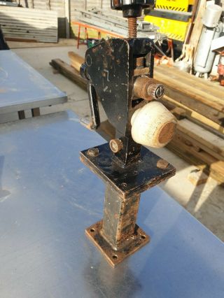 Vintage Fudge Wheel Tool Machine Hand Cranked Cobbler Leather Tool